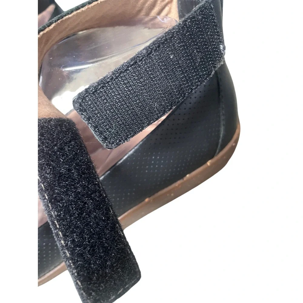 Clark's Collection Medora Nina Black Leather Flats Women's 10